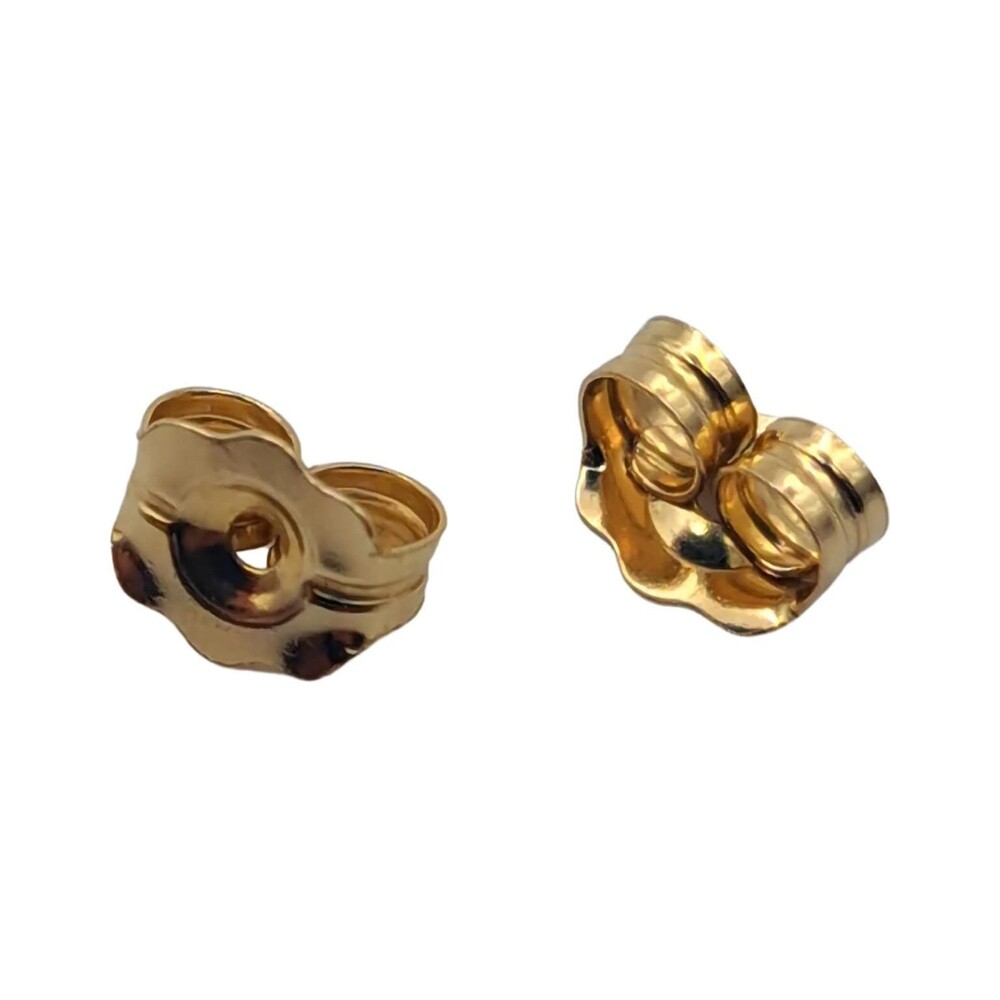 14K Yellow Gold Butterfly Earring Backs - Replacement backs - Made in USA